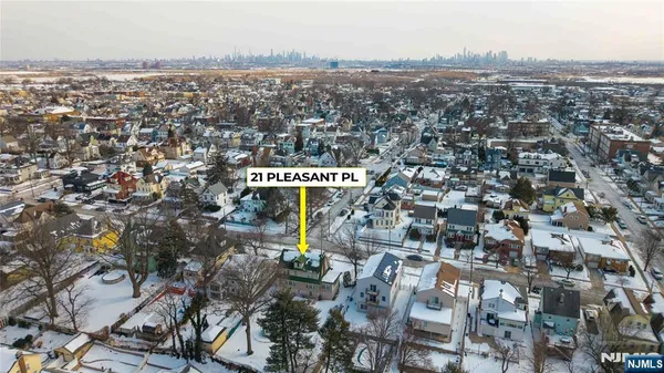 an aerial view of multiple house