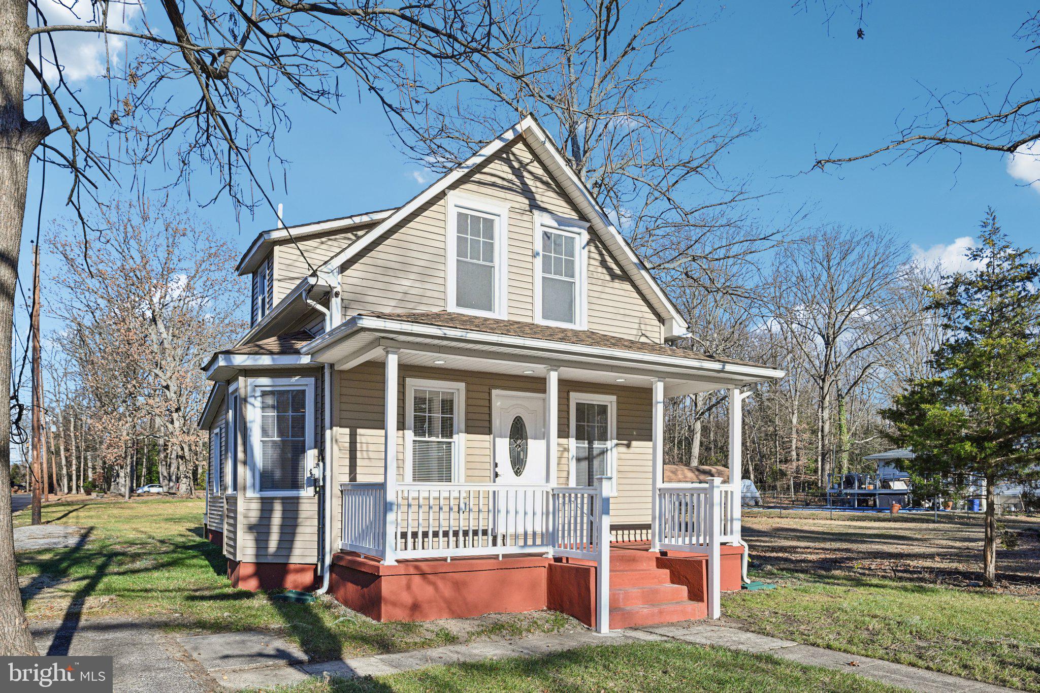 195 Chews Landing Rd.  Front of House and Porch