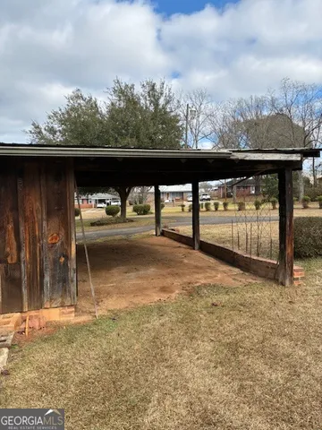 a view of outdoor space with seating area