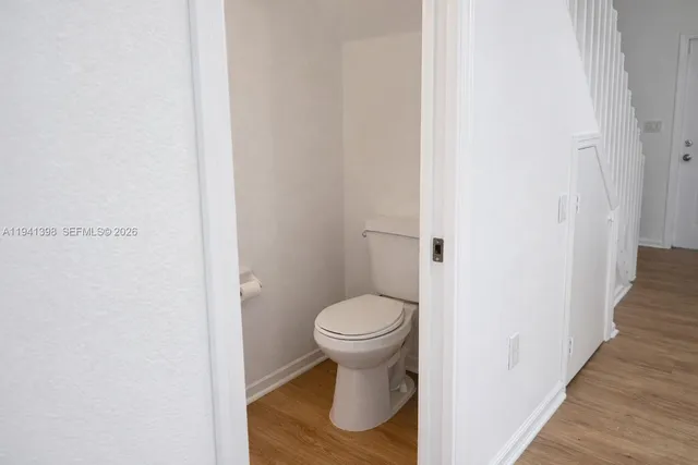 a bathroom with a toilet