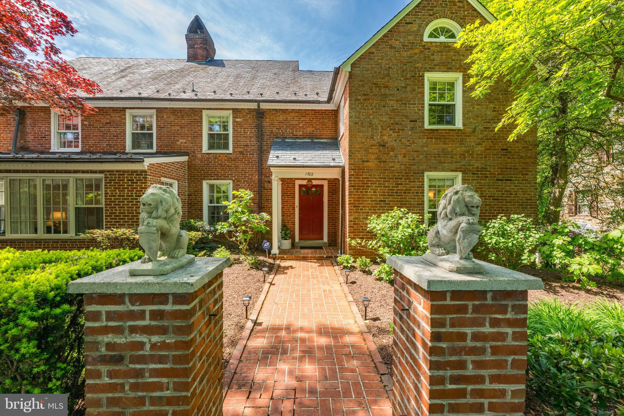 a front view of a house