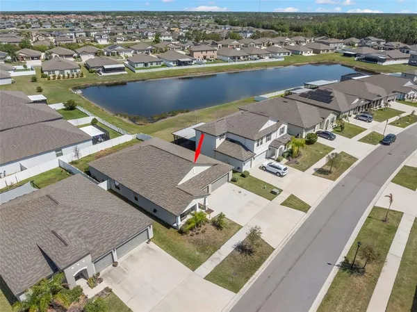 an aerial view of a city