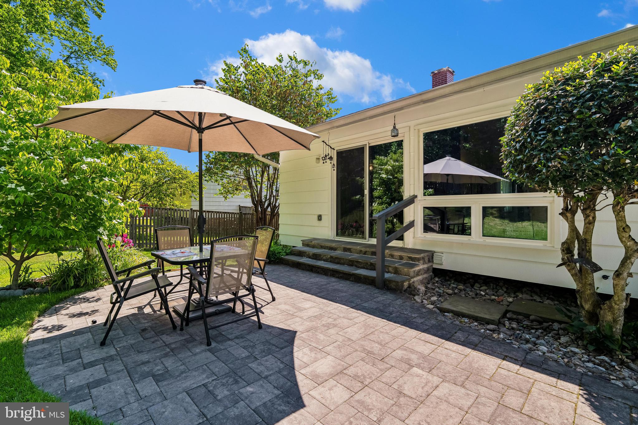 11728 Lovejoy Street Silver Spring, MD 20902 - Photo 38 of 43 View from yard of patio which leads to sliders.