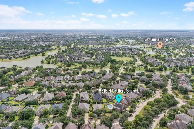 an aerial view of a city