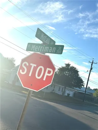 a view of a street sign