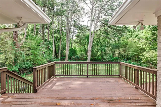a view of a wooden fence
