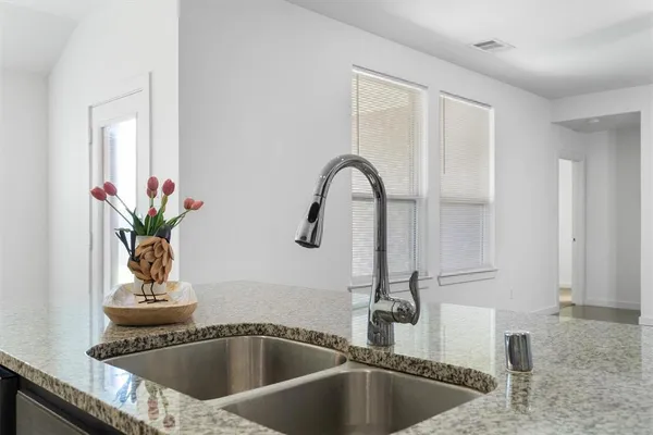 a close view of sink and tap