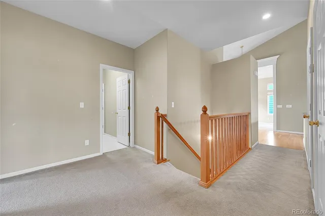 a view of a hallway with entryway