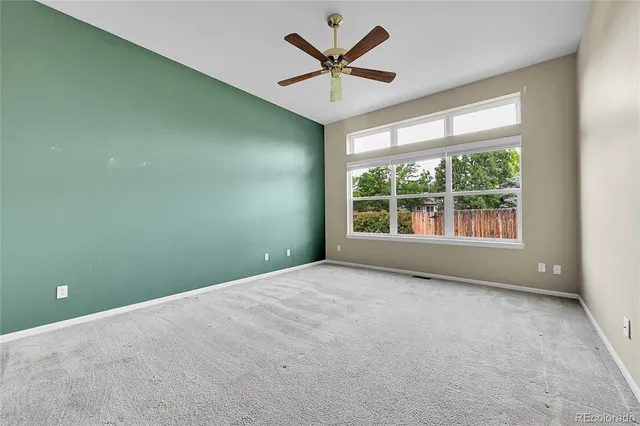 an empty room with a window