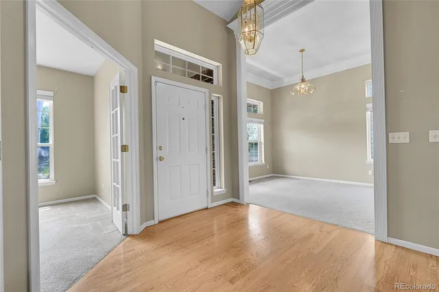 a view of a big room with closet and wooden floor