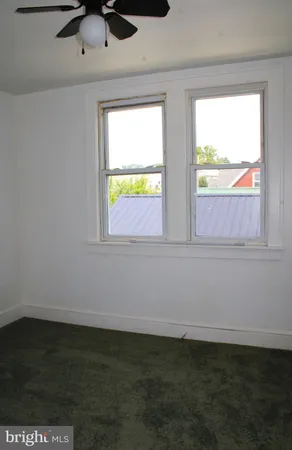 an empty room with closet