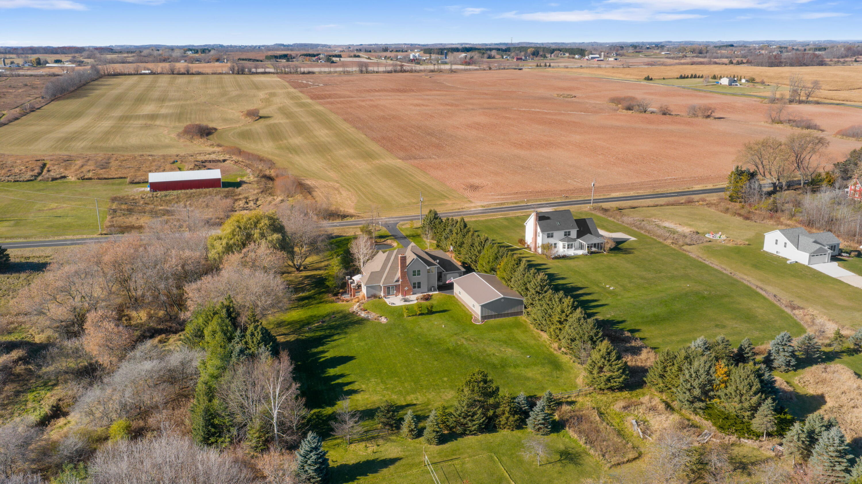7182 Sauk Trail Road Cedar Grove, WI 53013 - Photo 32 of 37 West Facing Aerial