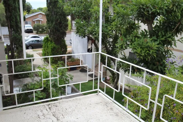 a view of stairs with a yard
