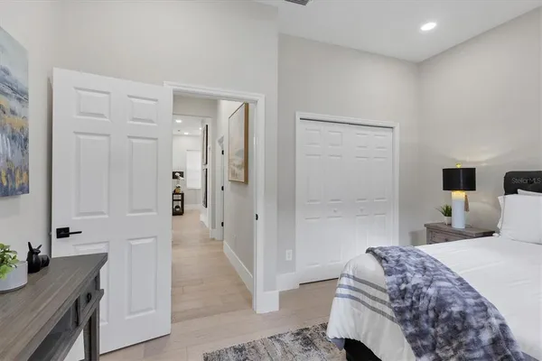 a view of a golf course with a big yard