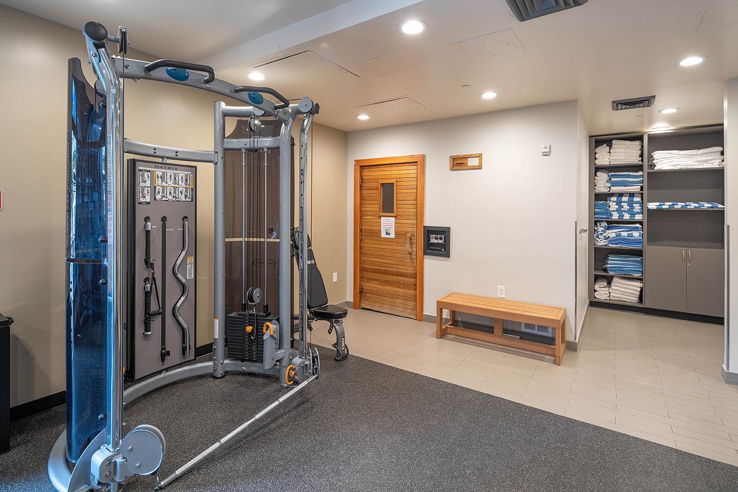 1985 Olympic Vly Road, Unit 2424 Olympic Valley, CA 96146 - Photo 19 of 21 a view of a room with gym equipment
