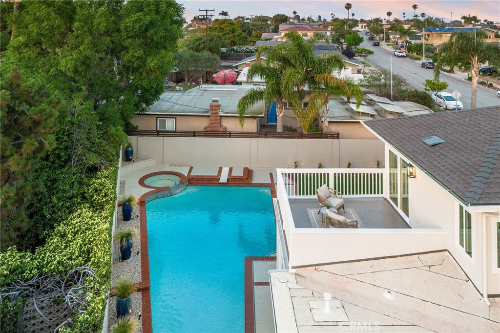 245 Surf Place Seal Beach, CA 90740 - Photo 8 of 65 an aerial view of a house with a yard basket ball court