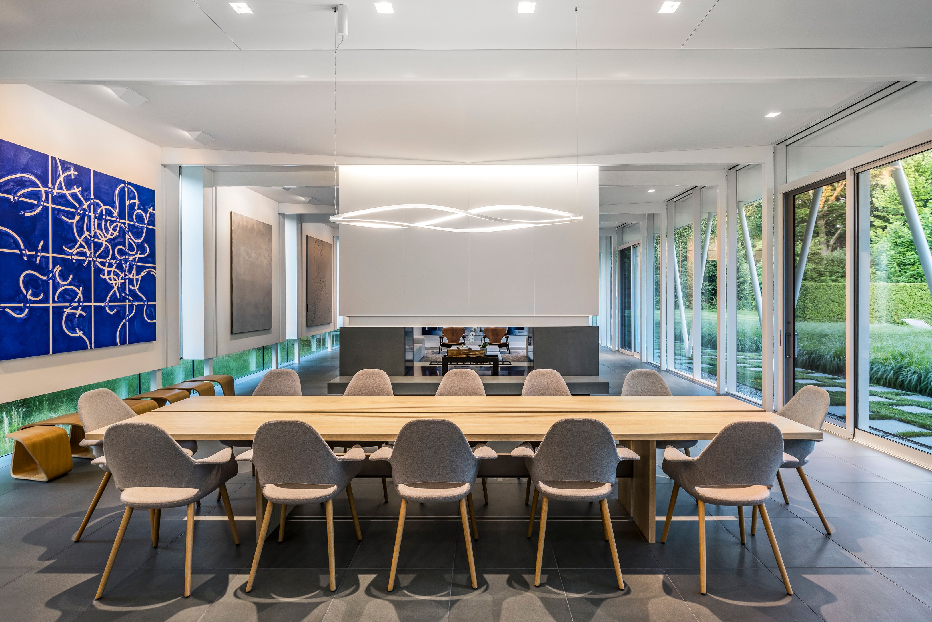 13 Terrys Trail East Hampton, NY 11937 - Photo 22 of 51 a view of a dining room with furniture and wooden floor