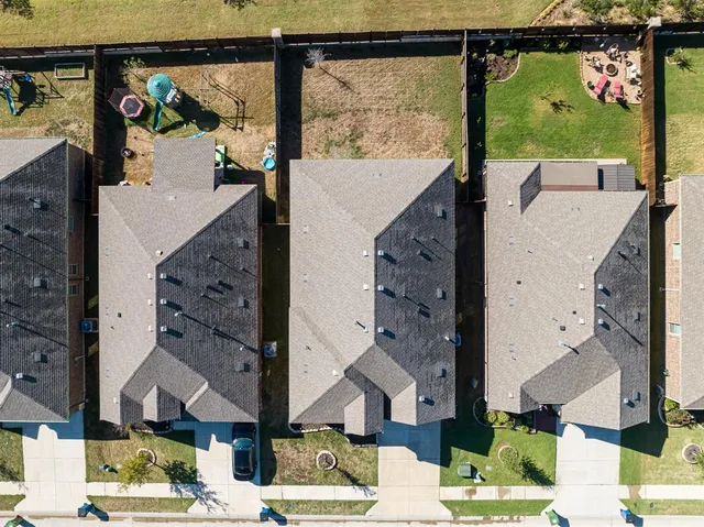 an aerial view of beach and ocean
