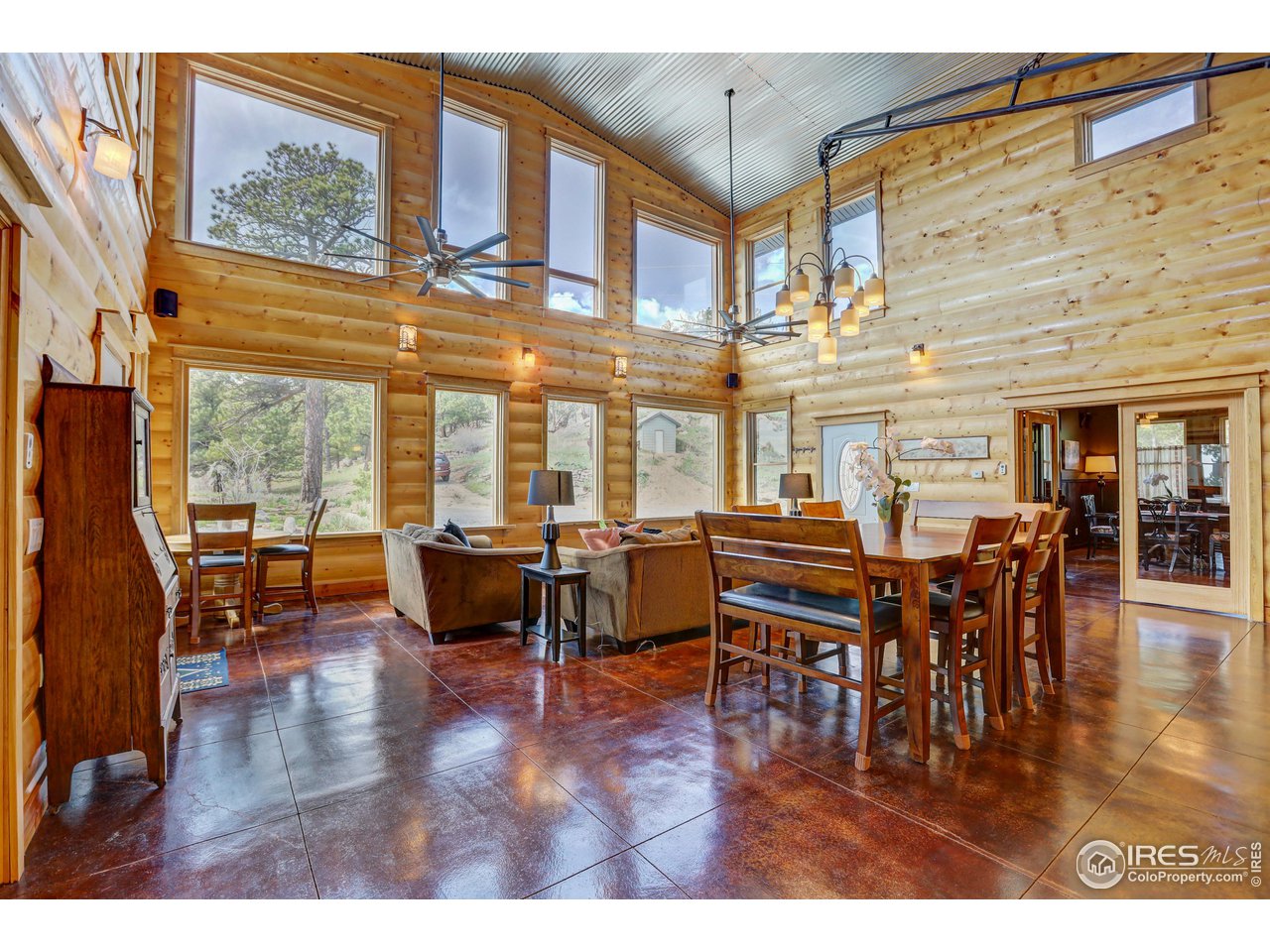 479 County Road 83 Boulder, CO 80302 - Photo 8 of 36 Beautiful stained concrete flooring