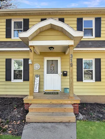 a front view of a house