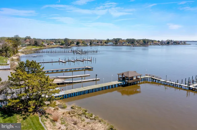 a view of a lake with a building in the background