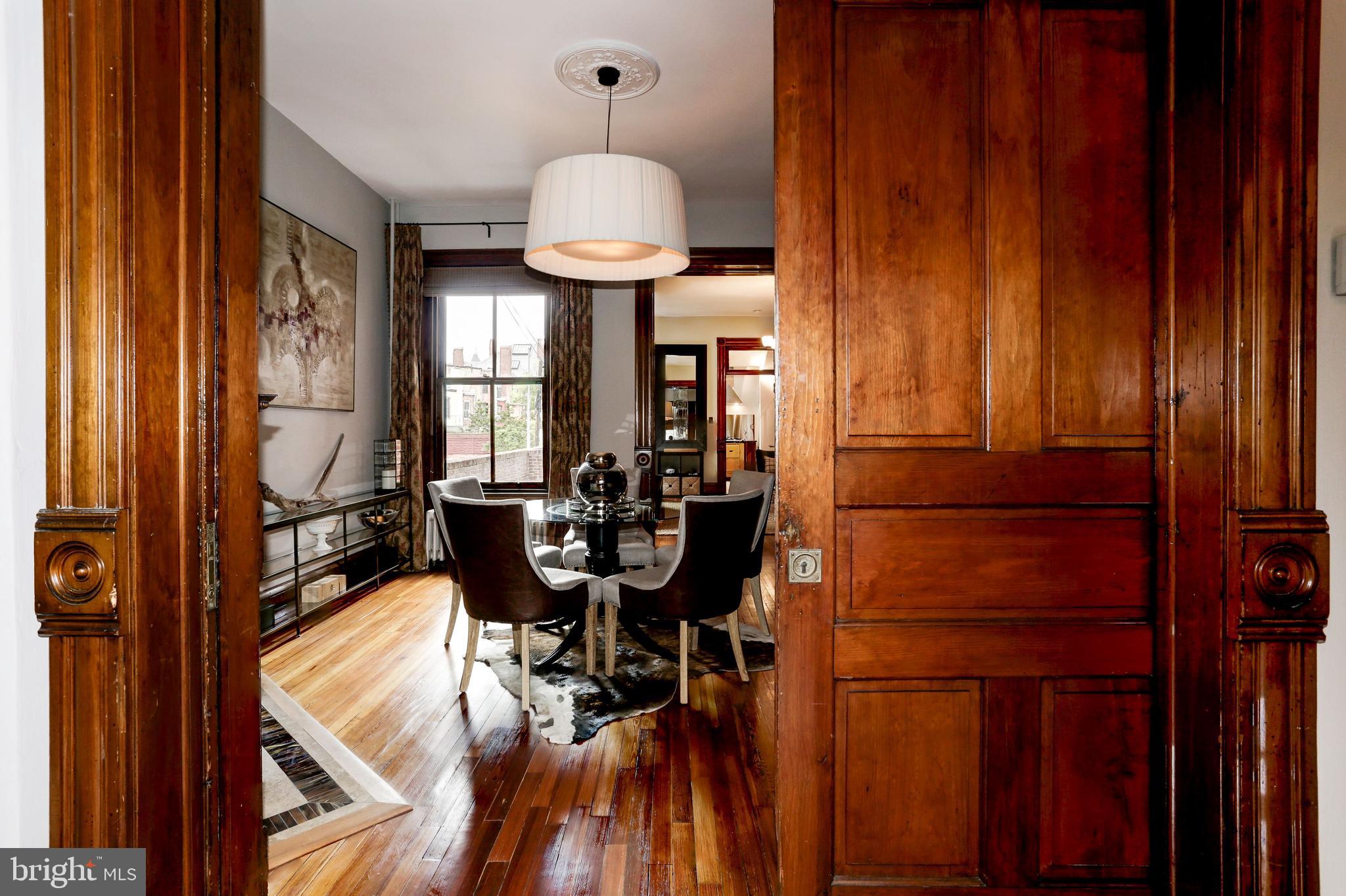 1410 15th Street Northwest Washington, DC 20005 - Photo 7 of 50 Three original pocket doors were milled c. 1875