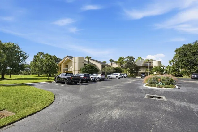 a view of a yard with an outdoor space