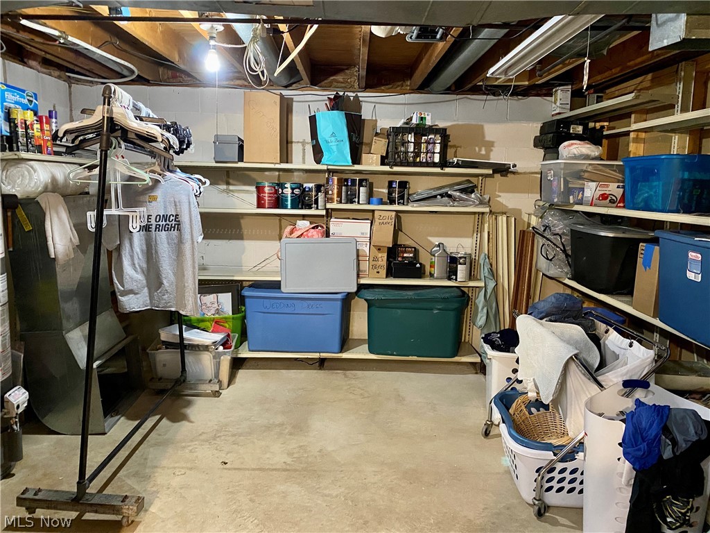 3444 Niles Carver Road Mineral Ridge, OH 44440 - Photo 26 of 29 Storage area,laundry in basement with chute