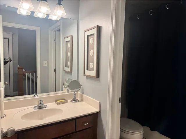 a bathroom with a tub