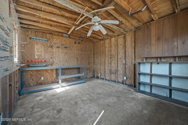 a view of a storage room