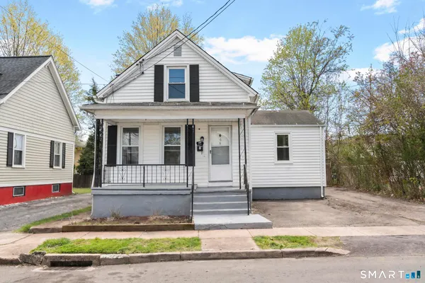 a front view of a house