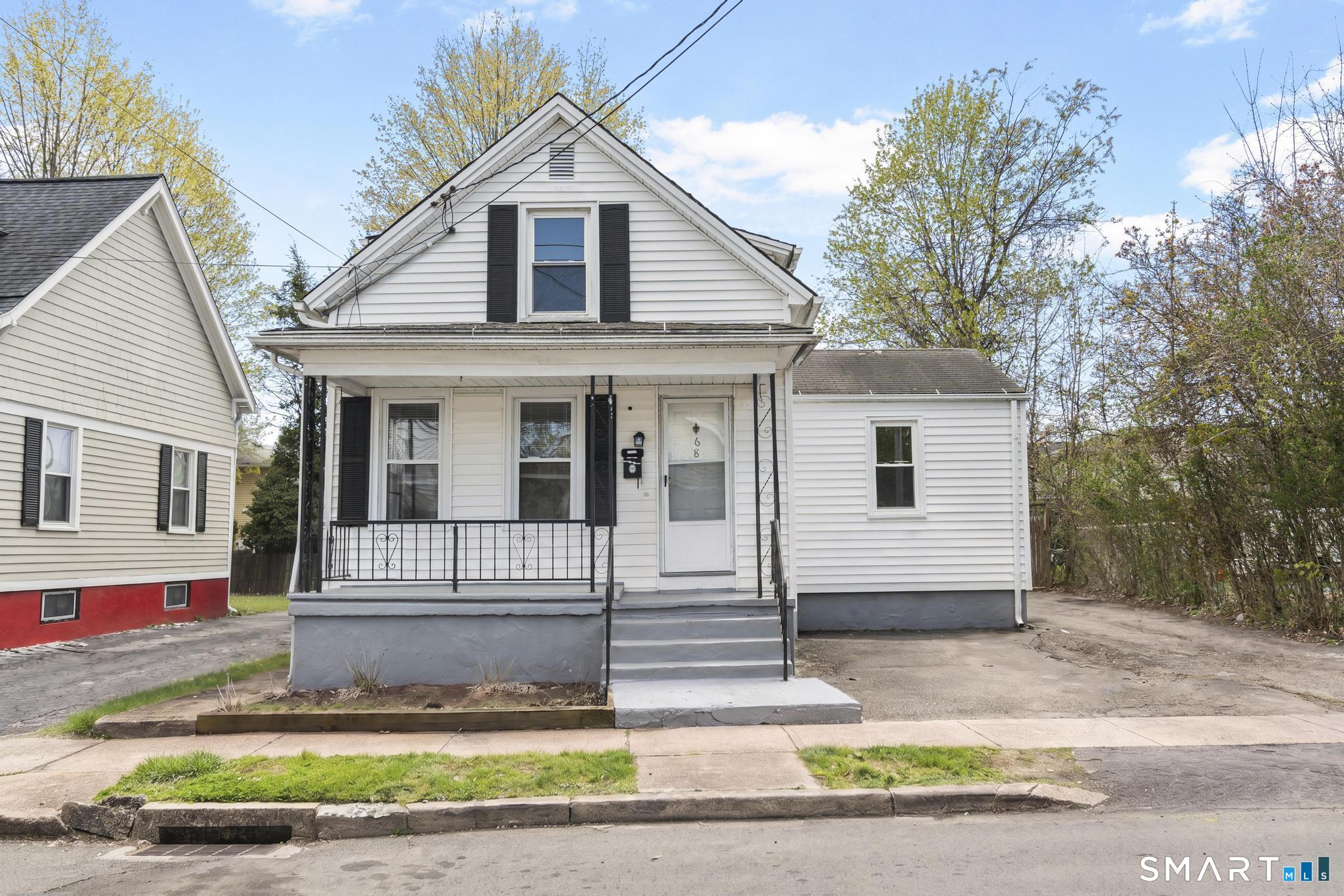 a front view of a house
