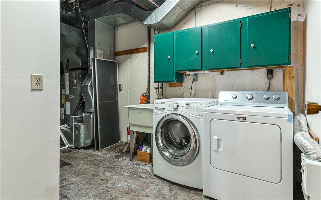 3656 Graham School Road Cranberry Township, PA 16066 - Photo 18 of 28 a utility room with dryer and washer