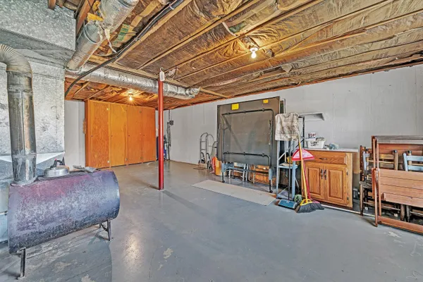 a view of a room with rack on the wall