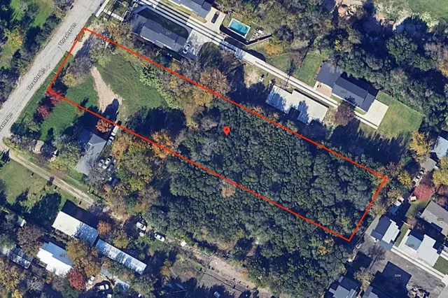 an aerial view of a houses