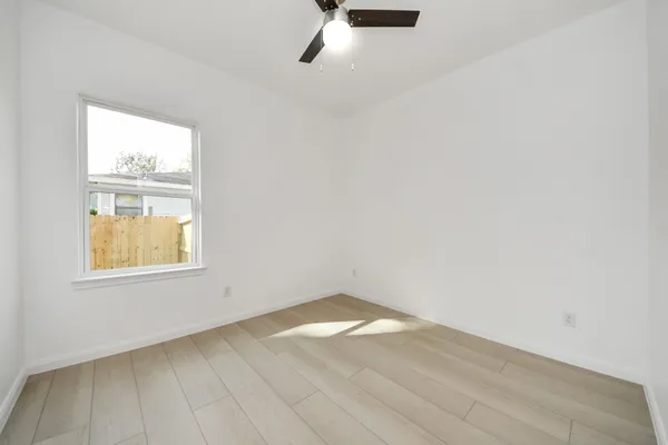 an empty room with a window