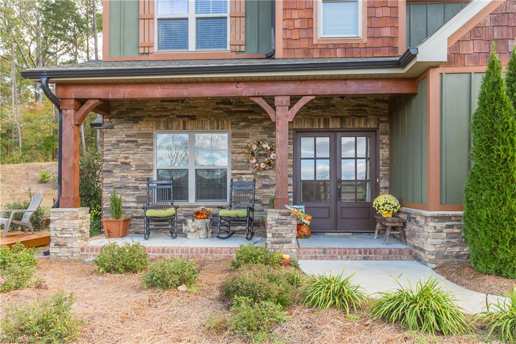 Lots of stone add character to the home