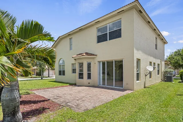 a view of a garden with a tree