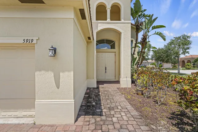 a view of a door with glass door