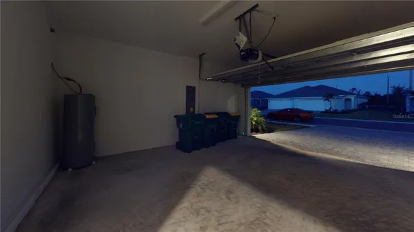 a room with window and a ceiling fan