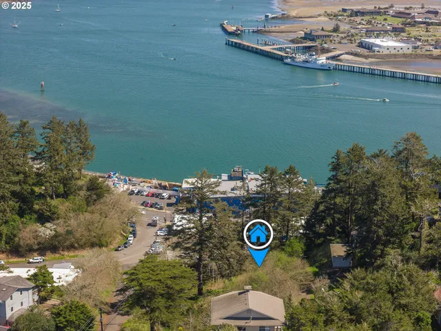 a view of a lake with a house