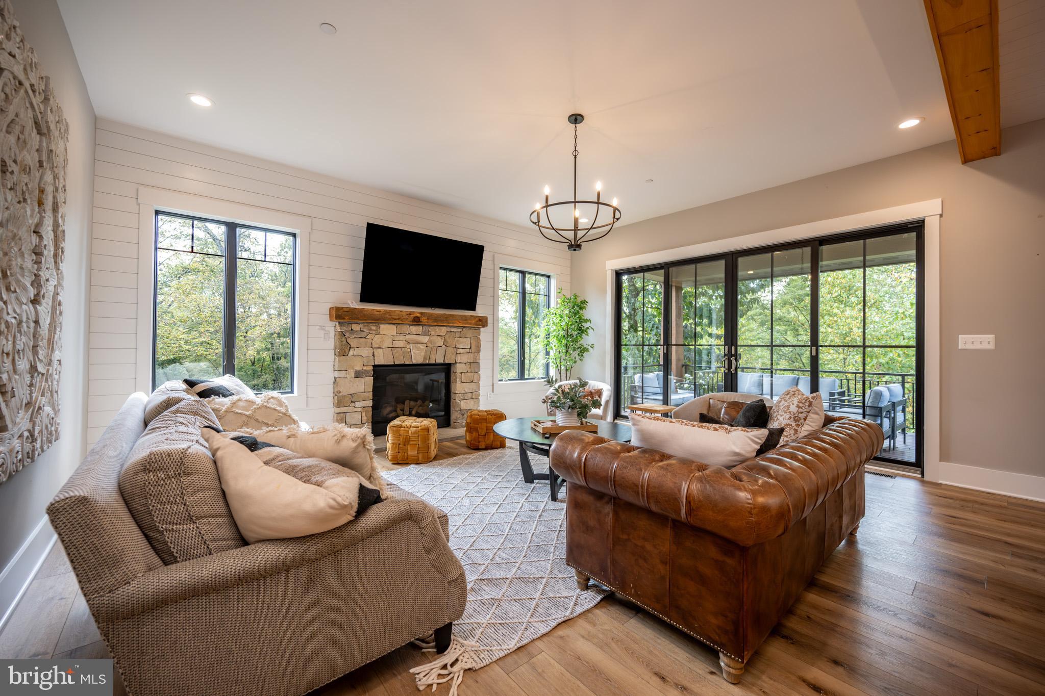 152 Ridge Run Road McHenry, MD 21541 - Photo 24 of 100 a living room with furniture fireplace and a flat screen tv
