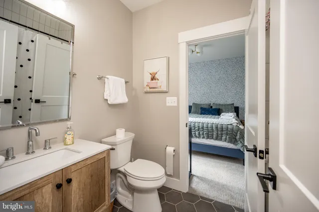 an aerial view of residential house with outdoor space