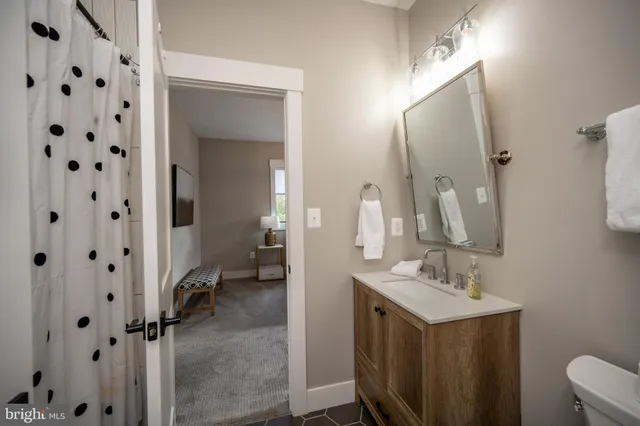 an aerial view of residential house with outdoor space