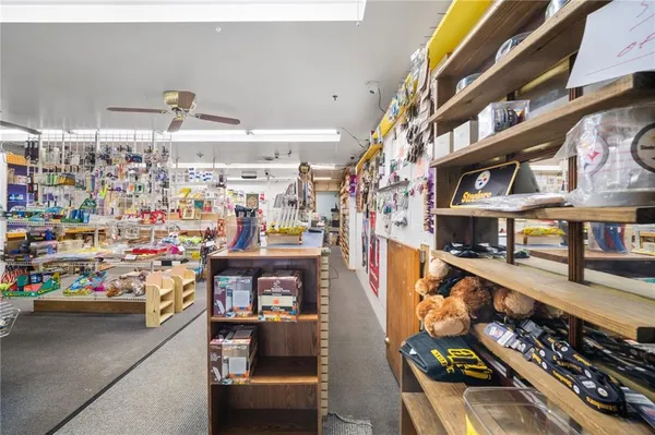 a view of a storage in a room