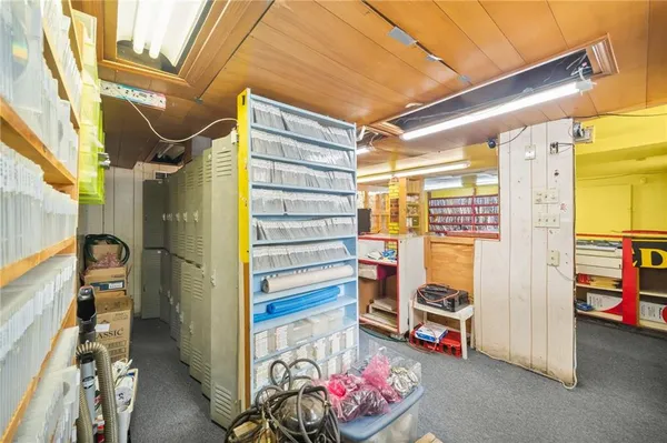 a view of storage and utility room