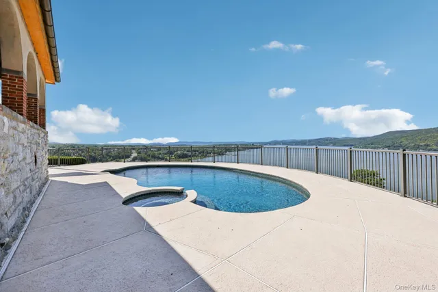 a view of outdoor space and swimming pool