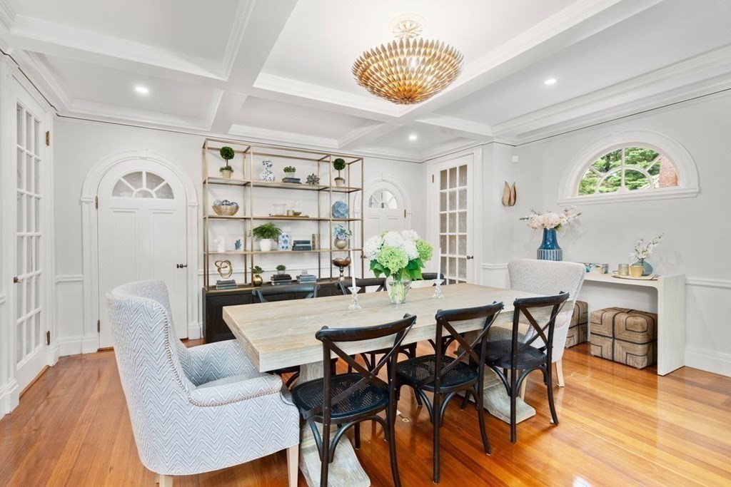 21 Windsor Road Wellesley, MA 02481 - Photo 10 of 28 a view of a dining room with furniture and wooden floor