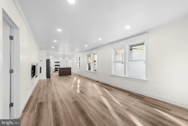 a view of work space with wooden floor