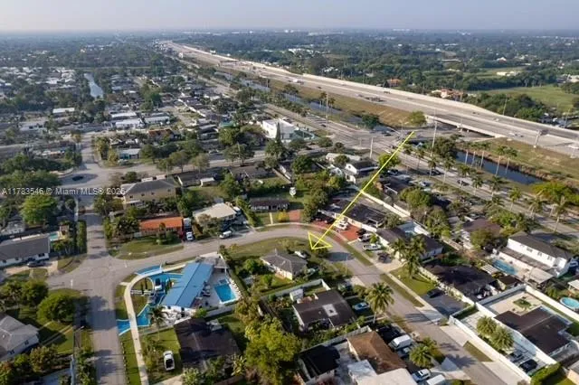 an aerial view of a city